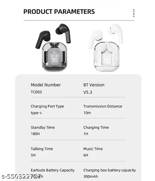 Ultrapods Max Noise Cancelling Bluetooth Wireless Earbuds Bluetooth (Black, In the Ear)