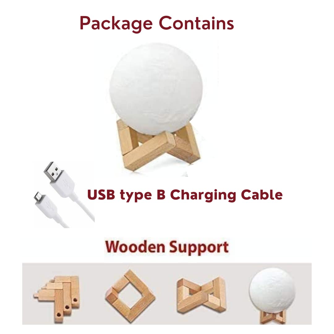 3D M,oon Lamp 7 Colour Changeable Sensor Moon Night Light Lamp